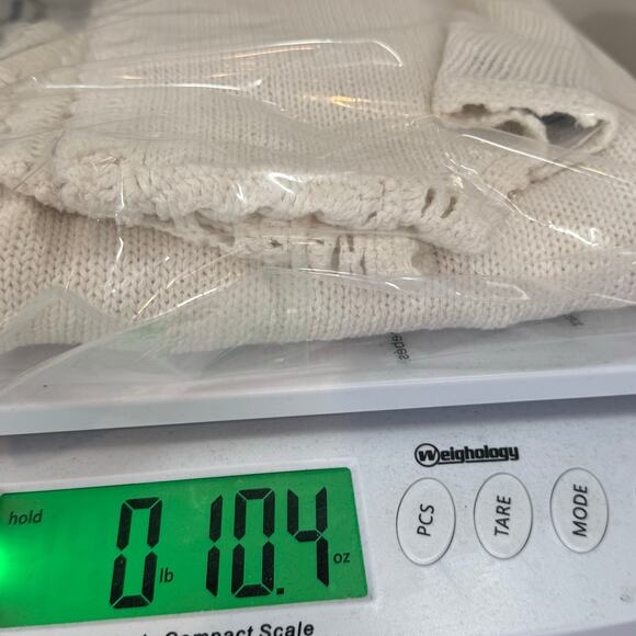 Vintage 90s Crochet Sweater Vest Sz L Cardigan Cottagecore Grannycore Rosette - Picture 16 of 16